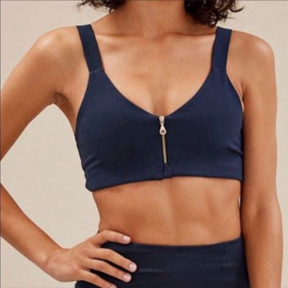 Girlfriend Collective Monroe Bra ‘Midnight’ Sz M